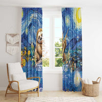 Sloth Starry Night Window Curtain I'm Not Lazy - Wonder Print Shop