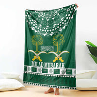Saudi Arabia Christmas Blanket Coat Of Arms Milad Mubarak