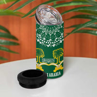 Saudi Arabia Christmas 4 in 1 Can Cooler Tumbler Coat Of Arms Milad Mubarak - Wonder Print Shop