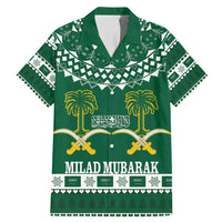 Saudi Arabia Christmas Family Matching Mermaid Dress and Hawaiian Shirt Coat Of Arms Milad Mubarak - Wonder Print Shop