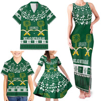 Saudi Arabia Christmas Family Matching Tank Maxi Dress and Hawaiian Shirt Coat Of Arms Milad Mubarak - Wonder Print Shop