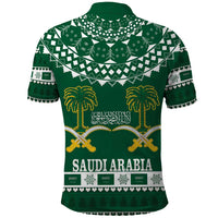 Saudi Arabia Christmas Polo Shirt Coat Of Arms Milad Mubarak - Wonder Print Shop
