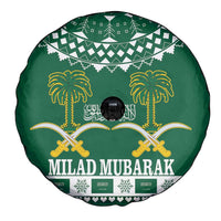 Saudi Arabia Christmas Spare Tire Cover Coat Of Arms Milad Mubarak - Wonder Print Shop