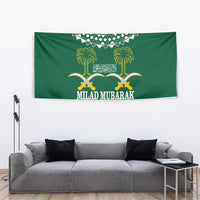 Saudi Arabia Christmas Tapestry Coat Of Arms Milad Mubarak - Wonder Print Shop