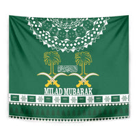 Saudi Arabia Christmas Tapestry Coat Of Arms Milad Mubarak - Wonder Print Shop