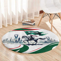 Saudi Arabia Horse Riders Round Carpet Arab Style