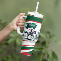 Saudi Arabia Horse Riders Tumbler With Handle Arab Style - Wonder Print Shop