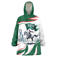 Saudi Arabia Horse Riders Wearable Blanket Hoodie Arab Style - Wonder Print Shop
