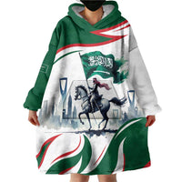 Saudi Arabia Horse Riders Wearable Blanket Hoodie Arab Style - Wonder Print Shop