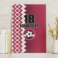Custom Qatar Football Canvas Wall Art Maroon One Go Champion - Wonder Print Shop