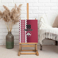 Custom Qatar Football Canvas Wall Art Maroon One Go Champion - Wonder Print Shop