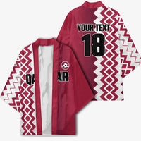 Custom Qatar Football Kimono Maroon One Go Champion - Wonder Print Shop
