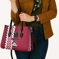 Custom Qatar Football Leather Bag Maroon One Go Champion - Wonder Print Shop