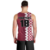 Custom Qatar Football Men Tank Top Maroon One Go Champion - Wonder Print Shop
