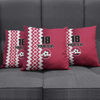 Custom Qatar Football Pillow Cover Maroon One Go Champion - Wonder Print Shop