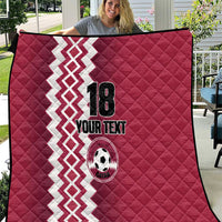 Custom Qatar Football Quilt Maroon One Go Champion - Wonder Print Shop