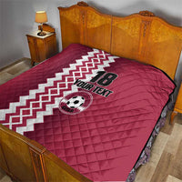 Custom Qatar Football Quilt Maroon One Go Champion - Wonder Print Shop