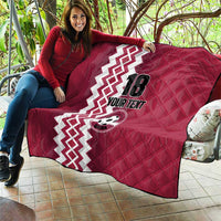 Custom Qatar Football Quilt Maroon One Go Champion - Wonder Print Shop