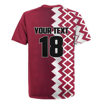 Custom Qatar Football Rugby Jersey Maroon One Go Champion - Wonder Print Shop