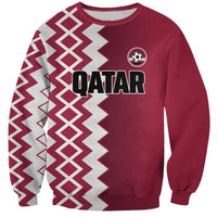 Custom Qatar Football Sweatshirt Maroon One Go Champion - Wonder Print Shop