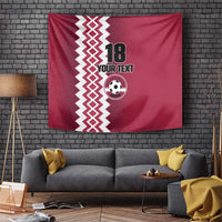 Custom Qatar Football Tapestry Maroon One Go Champion - Wonder Print Shop