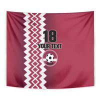 Custom Qatar Football Tapestry Maroon One Go Champion - Wonder Print Shop