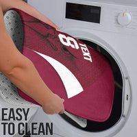 Custom Qatar Football Bathroom Set Maroon Falcon Spirit Red Version - Wonder Print Shop