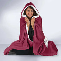 Custom Qatar Football Hooded Blanket Maroon Falcon Spirit Red Version - Wonder Print Shop