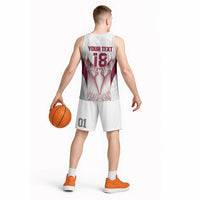 Custom Qatar Football Basketball Jersey Maroon Falcon Spirit White Version - Wonder Print Shop