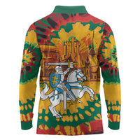 Lithuania Independence Day Long Sleeve Polo Shirt Vytis Knight National Pride