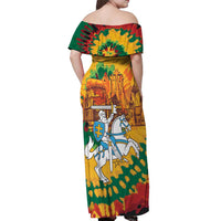 Lithuania Independence Day Off Shoulder Maxi Dress Vytis Knight National Pride