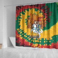 Lithuania Independence Day Shower Curtain Vytis Knight National Pride