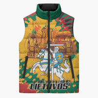 Lithuania Independence Day Sleeveless Puffer Jacket Vytis Knight National Pride