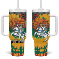 Lithuania Independence Day Tumbler With Handle Vytis Knight National Pride