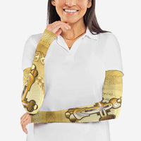 Greece Orthodox Cross Arm Sleeves Ancient Greek Key Gold Heritage