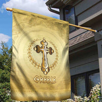 Greece Orthodox Cross Garden Flag Ancient Greek Key Gold Heritage