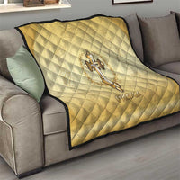 Greece Orthodox Cross Quilt Ancient Greek Key Gold Heritage