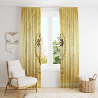 Greece Orthodox Cross Window Curtain Ancient Greek Key Gold Heritage