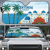 Greece Santorini Auto Sun Shade Greek Island Blue Dome Architecture Art