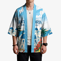 Greece Santorini Personalized Kimono Greek Island Blue Dome Architecture Art