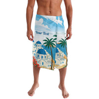 Greece Santorini Personalized Lavalava Greek Island Blue Dome Architecture Art
