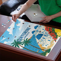 Greece Santorini Puzzle Greek Island Blue Dome Architecture Art