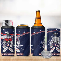 United States Ice Hockey 4 in 1 Can Cooler Tumbler USA We Are Champions 2025