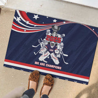 United States Ice Hockey Rubber Doormat USA We Are Champions 2025