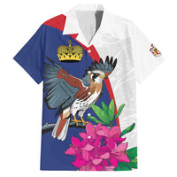 Furstentum Liechtenstein Family Matching Long Sleeve Bodycon Dress and Hawaiian Shirt Kestrel With Alpine Rose Flower