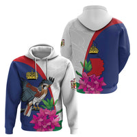 Furstentum Liechtenstein Hoodie Kestrel With Alpine Rose Flower