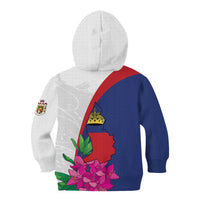 Furstentum Liechtenstein Kid Hoodie Kestrel With Alpine Rose Flower