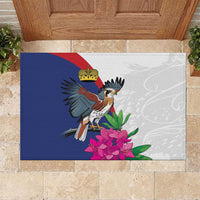 Furstentum Liechtenstein Rubber Doormat Kestrel With Alpine Rose Flower