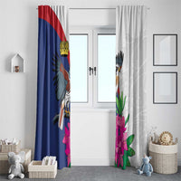 Furstentum Liechtenstein Window Curtain Kestrel With Alpine Rose Flower