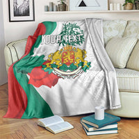 Personalized Bulgaria Independence Day Blanket Suedinenieto Pravi Silata Folk Pattern